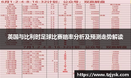 英国与比利时足球比赛赔率分析及预测走势解读